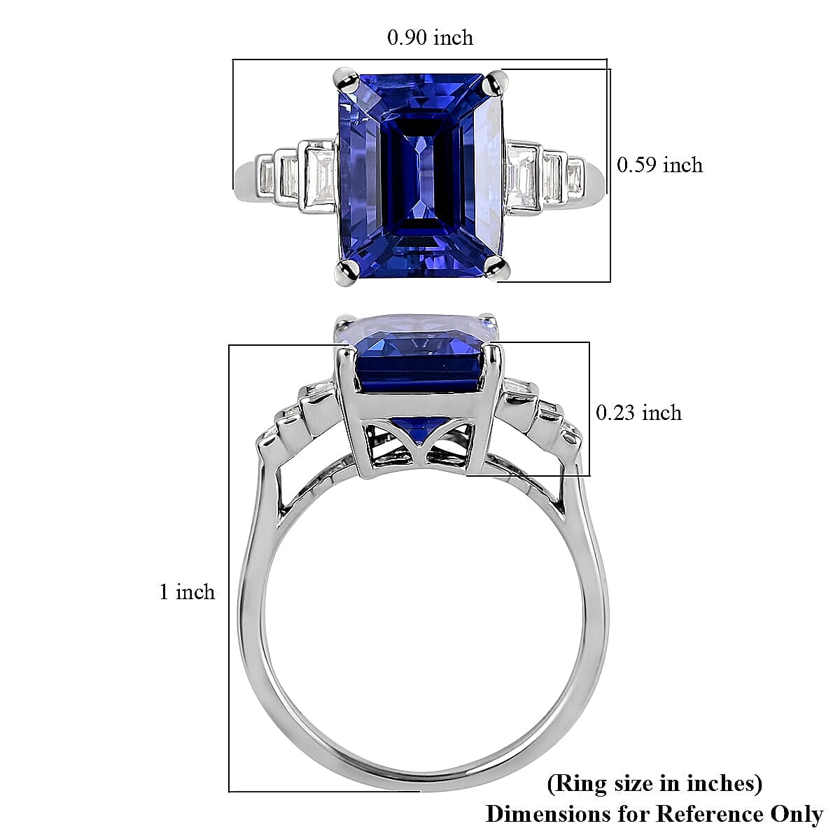 Rhapsody AAAA Tanzanite and Diamond E-F VS 5.55 ctw Solitaire Ring in 950 Platinum (Size 5.0) 4.75 Grams