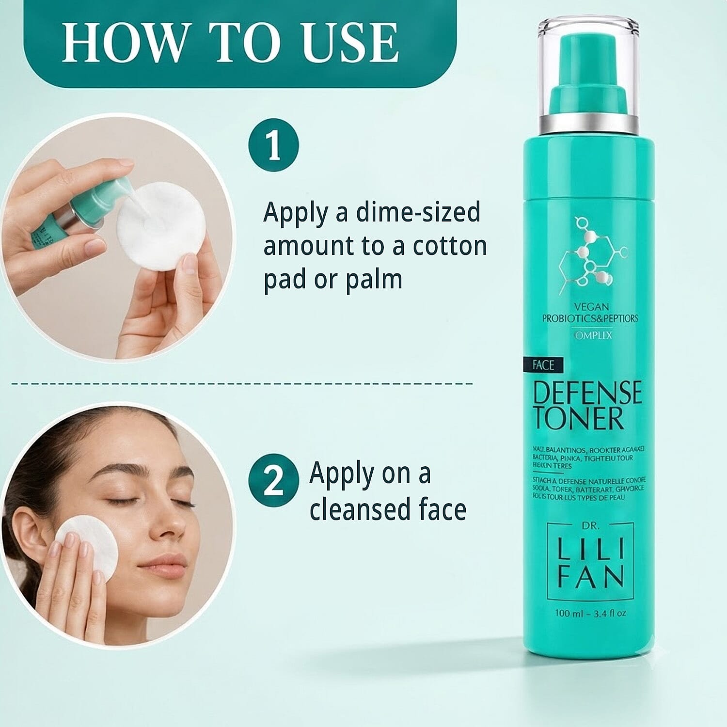 Dr. Lili Fan Vegan Probiotics & Peptides Defense Toner 100ml