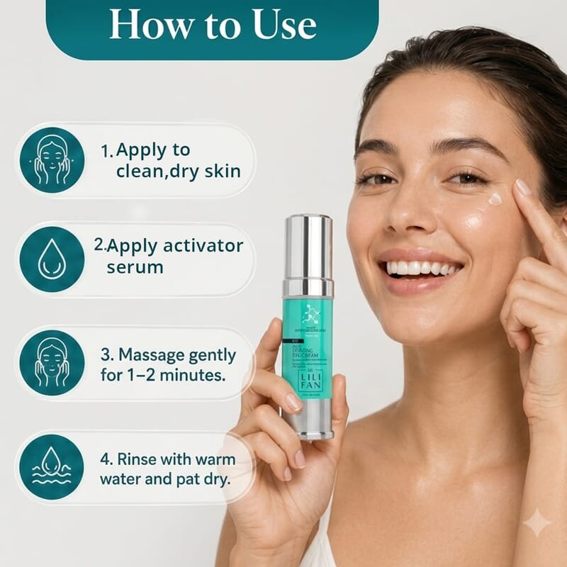 Dr. Lili Fan Vegan Probiotics & Peptides Age Defying Eye Serum (0.5oz) Made in US