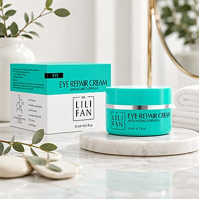 Dr. Lili Fan Vegan Probiotics & Peptides Eye Repair Cream (0.5oz) Made in US
