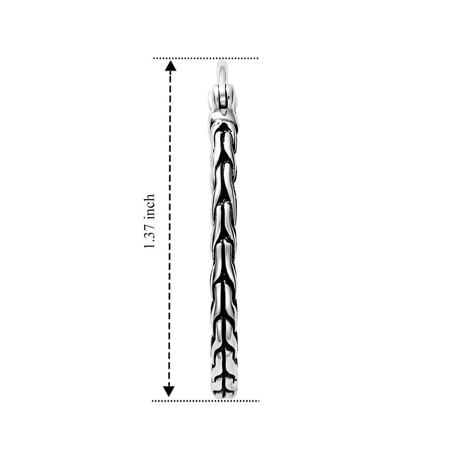 D'Joy Bali Legacy Tulang Naga Earrings in Sterling Silver 6.40 Grams