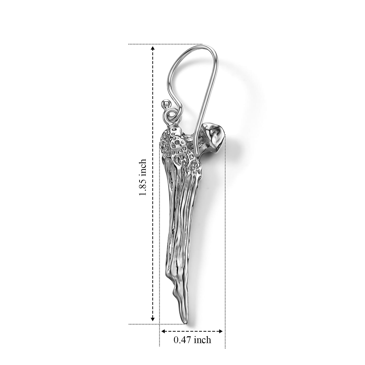 D'Joy Bali Legacy Dragon Bone Earrings in Sterling Silver 8.40 Grams