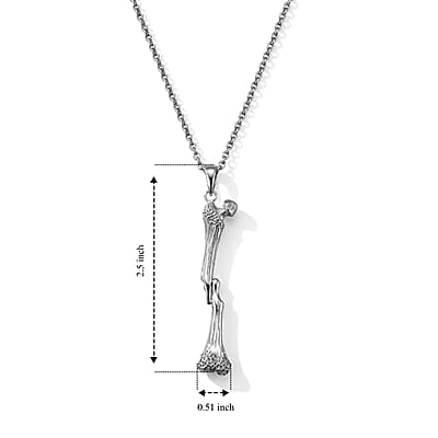 D'Joy Bali Legacy Dragon Bone Pendant without Chain in Sterling Silver 7.40 Grams