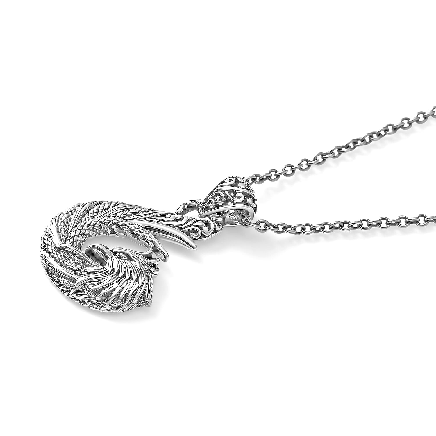 D'Joy Bali Legacy Phoenix Pendant without Chain in Sterling Silver 6.75 Grams