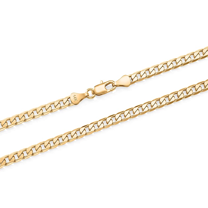 Cuban Chain Necklace in 14K Yellow Gold 10 Grams 18 Inches