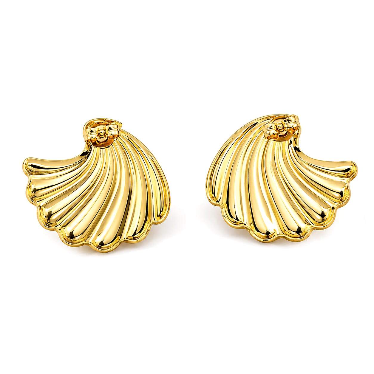 Earrings in ION Plated YG Stainless Steel