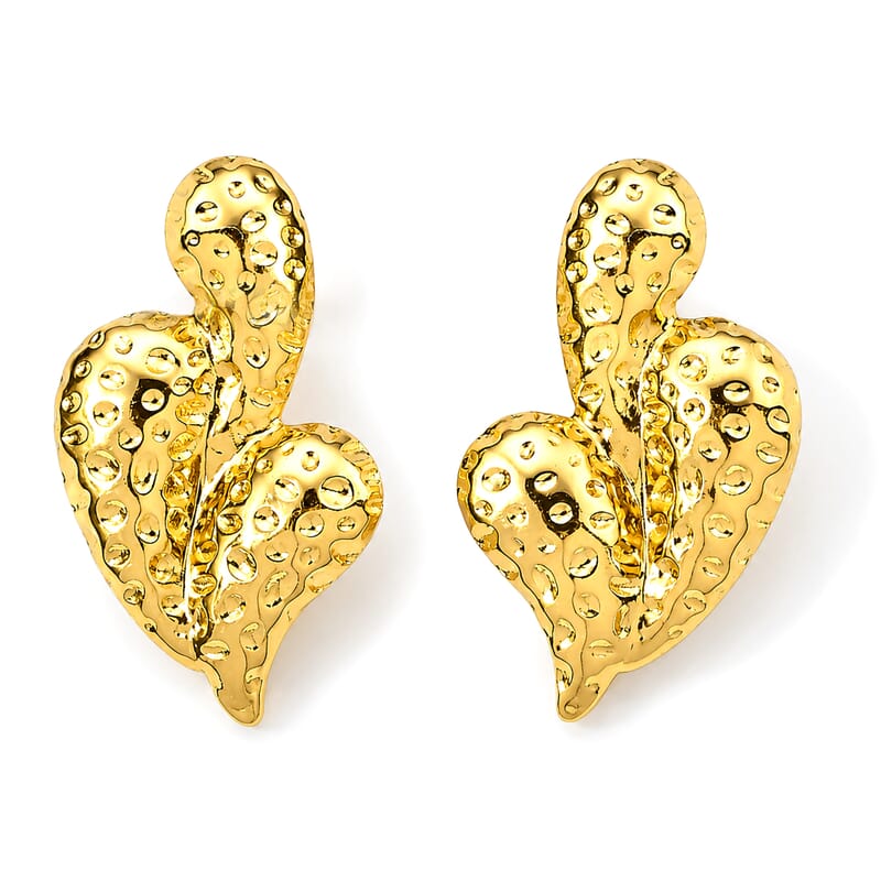 Earrings in ION Plated YG Stainless Steel