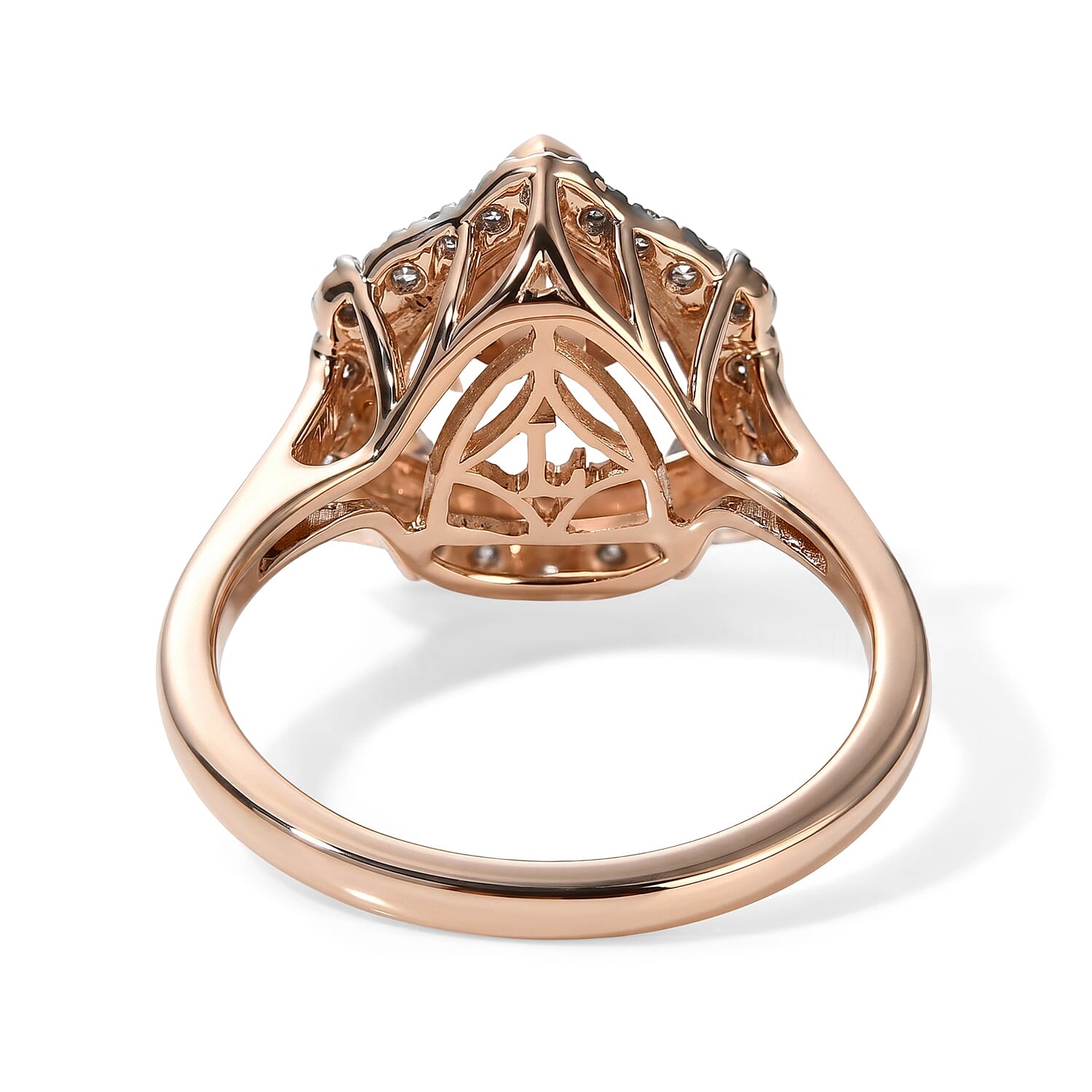 Certified and Appraised AAA Marropino Morganite and Luxuriant Lab Grown Diamond G-H SI 3.60 ctw Ring in 10K Rose Gold (Size 6.0)