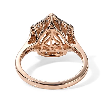 Certified and Appraised AAA Marropino Morganite and Luxuriant Lab Grown Diamond G-H SI 3.60 ctw Ring in 10K Rose Gold (Size 6.0)