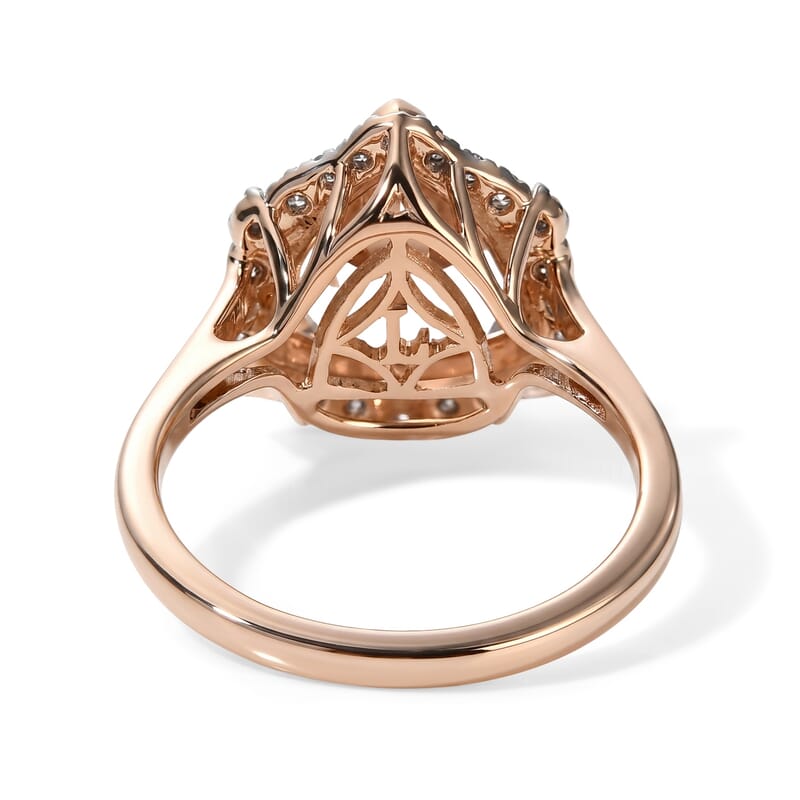 Certified and Appraised AAA Marropino Morganite and Luxuriant Lab Grown Diamond G-H SI 3.60 ctw Ring in 10K Rose Gold (Size 6.0)