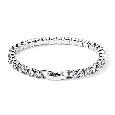 Austrian Crystal Bracelet in Silvertone (6.50 In)