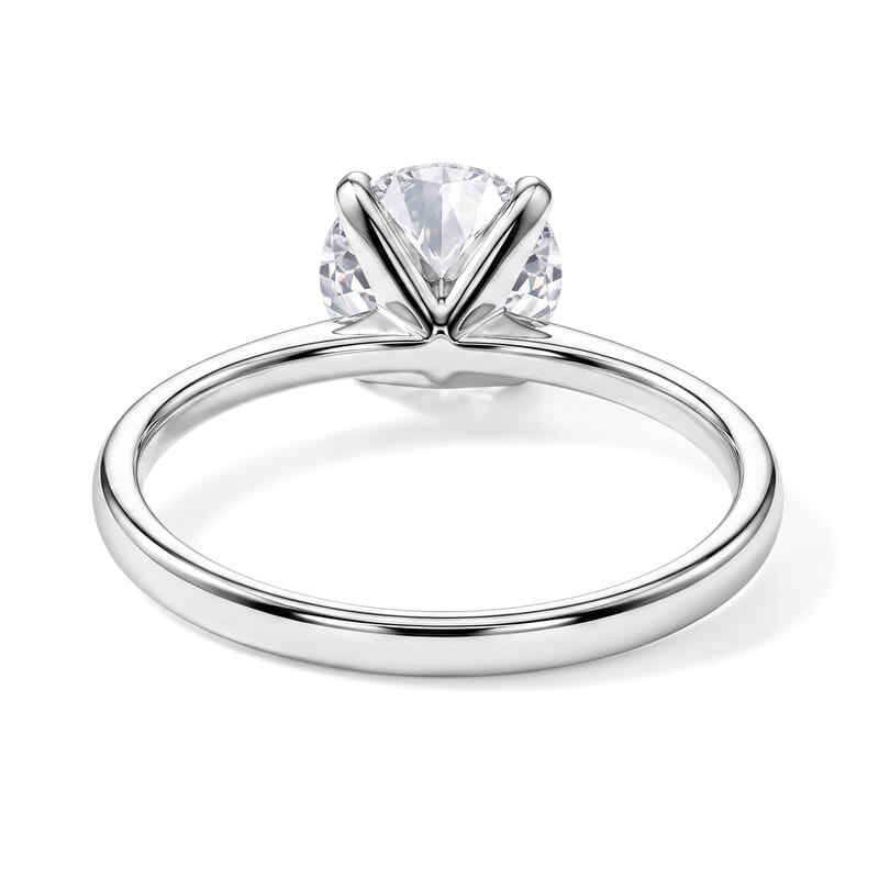 D'Joy Certified Moissanite D VS 2.00 ctw Solitaire Ring in Rhodium Over Sterling Silver (Size 8.0)