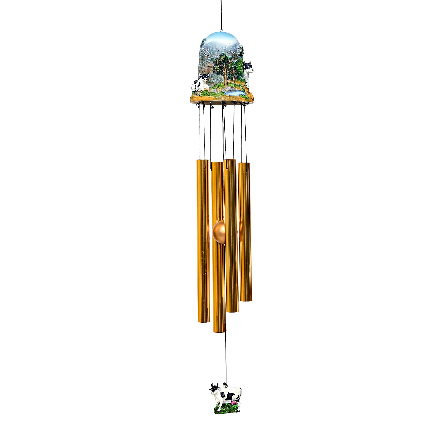 Closeout Bell Top Resin Chime - Cow