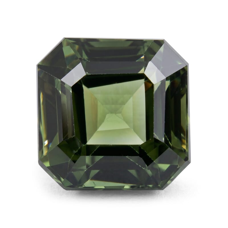 Asscher Cut AAAA Green Sapphire (Sqr 6 mm) 1.20 ctw