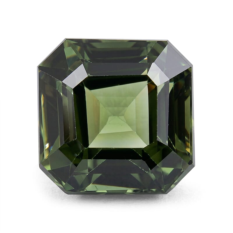 Asscher Cut AAAA Green Sapphire (Sqr 6 mm) 1.20 ctw