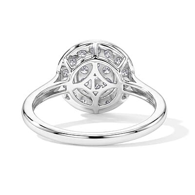 Lab Grown Diamond G-H SI 0.50 ctw Ring in Rhodium Over Sterling Silver (Size 7.5)