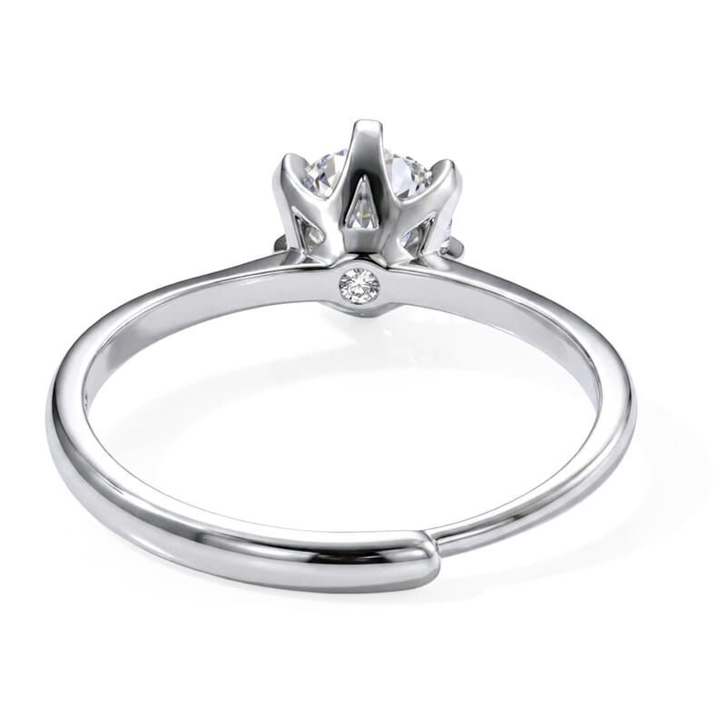 Moissanite 1.00 ctw Ring in Silvertone (Adjustable)