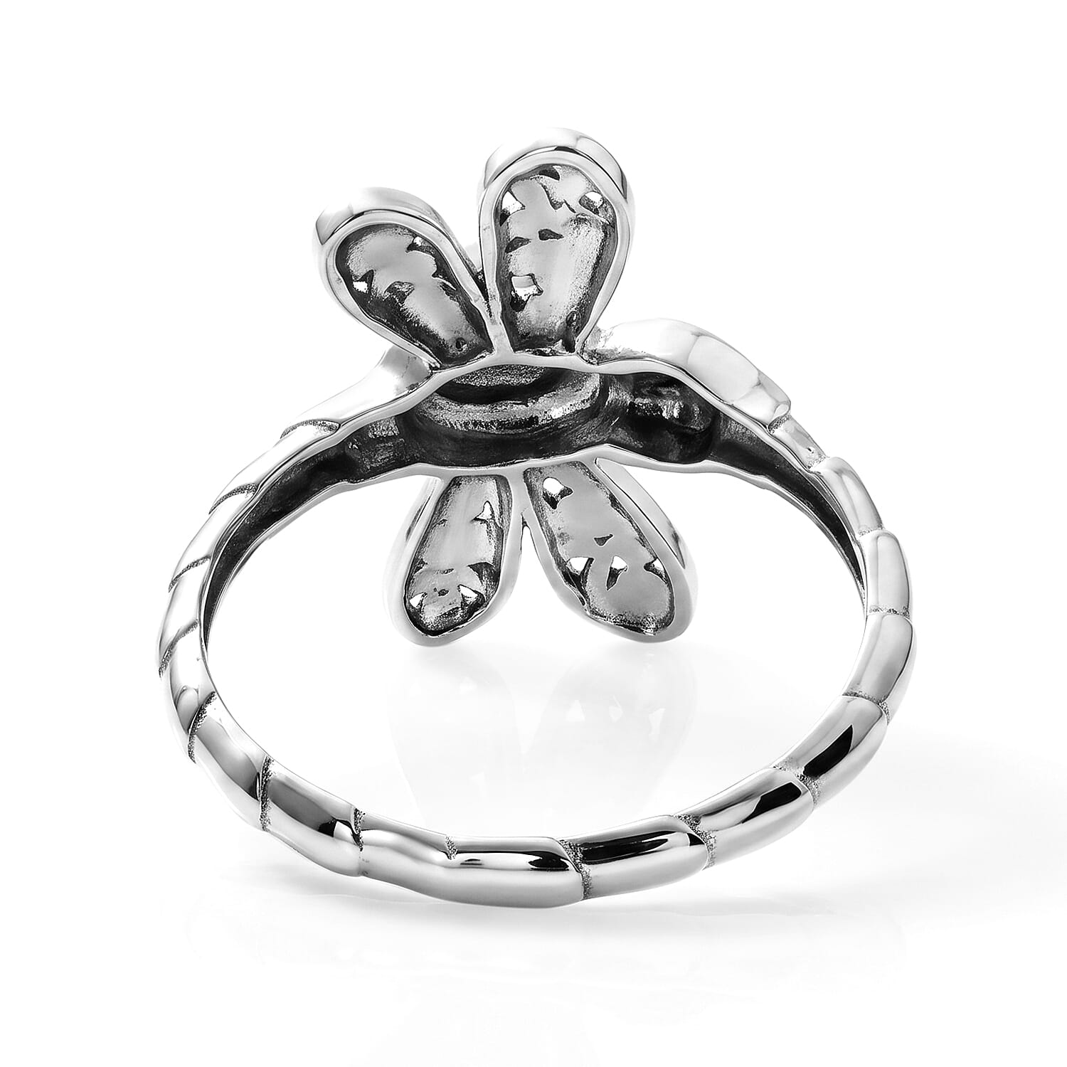 D'Joy Bali Legacy Hebei Peridot 0.80 ctw Dragonfly Ring in Sterling Silver (Size 5.0)