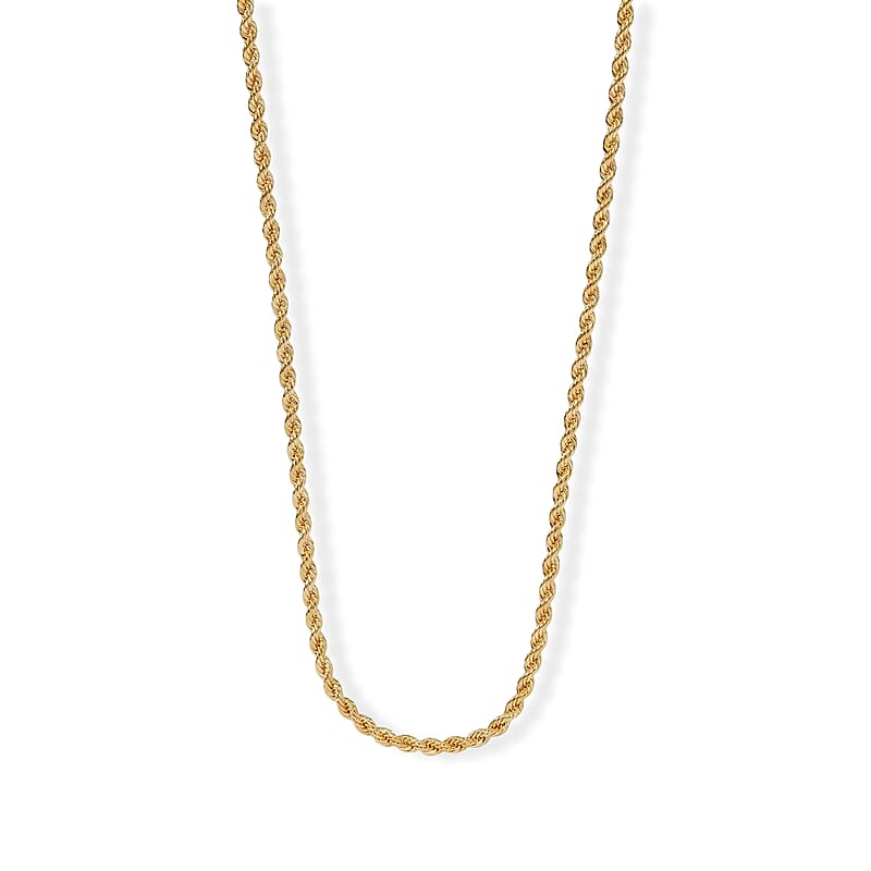 Italian 2.7mm Silk Rope Necklace with Toggle Clasp in 10K Yellow Gold (18 Inches) 3.25 Grams