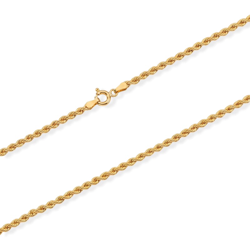 Italian 2.7mm Silk Rope Necklace with Toggle Clasp in 10K Yellow Gold (18 Inches) 3.25 Grams