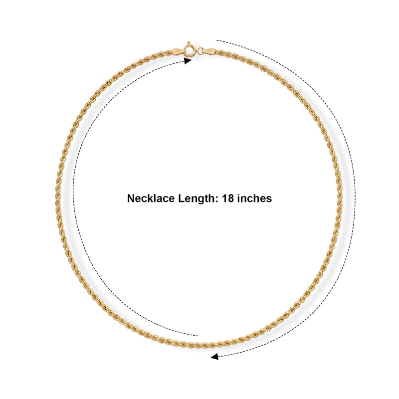 Italian 2.7mm Silk Rope Necklace with Toggle Clasp in 10K Yellow Gold (18 Inches) 3.25 Grams