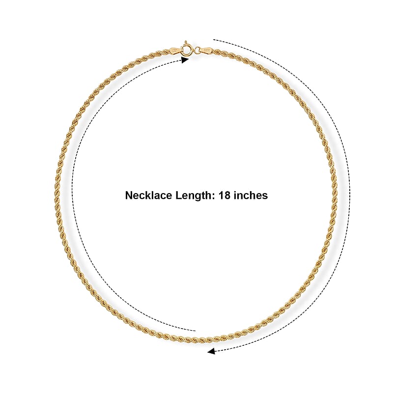 Italian 2.7mm Silk Rope Necklace with Toggle Clasp in 10K Yellow Gold (18 Inches) 3.25 Grams
