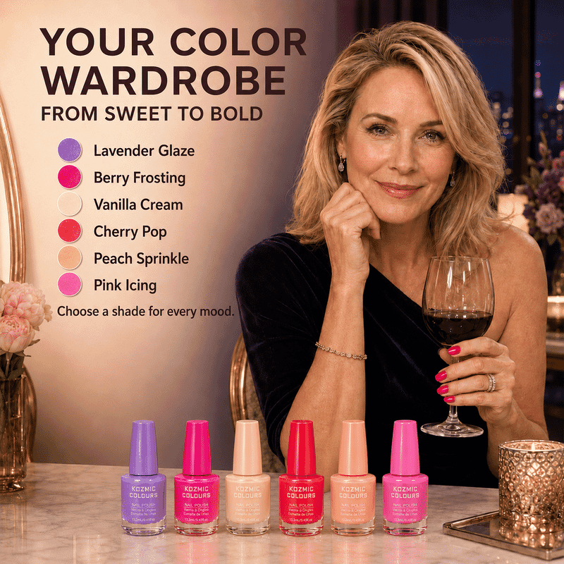 Closeout Kozmic Colours Set of 6 Donut Shop Nail Polishes (6x 0.45oz)