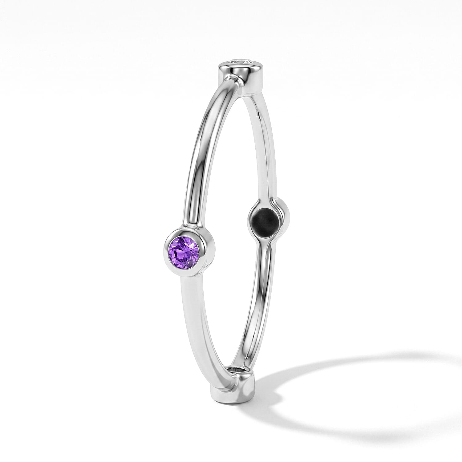 Amethyst Ring in Sterling Silver (Size 7)