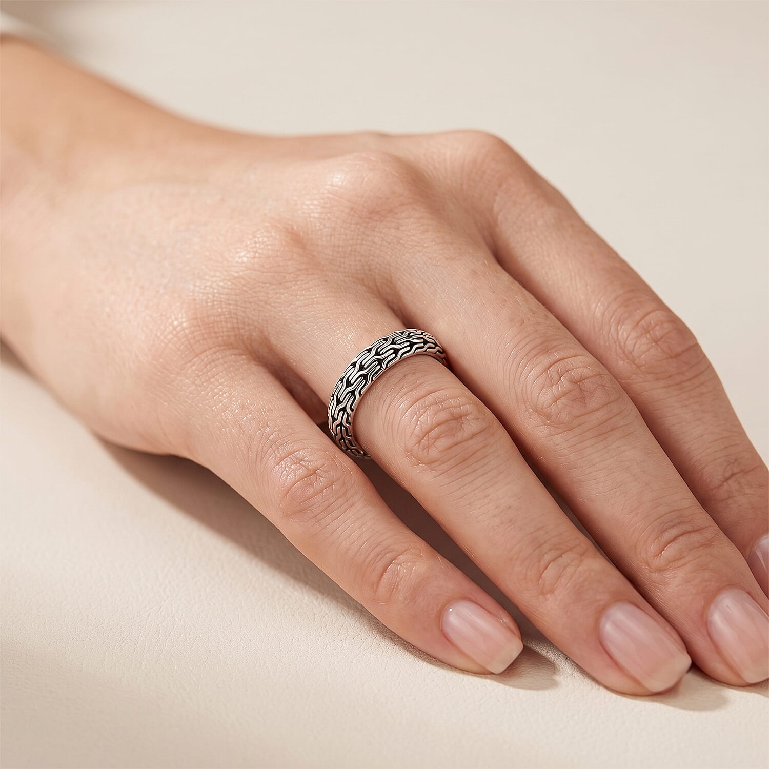 D'Joy Bali Legacy Tulang Naga Ring in Sterling Silver (Size 5.0) 1.60 Grams