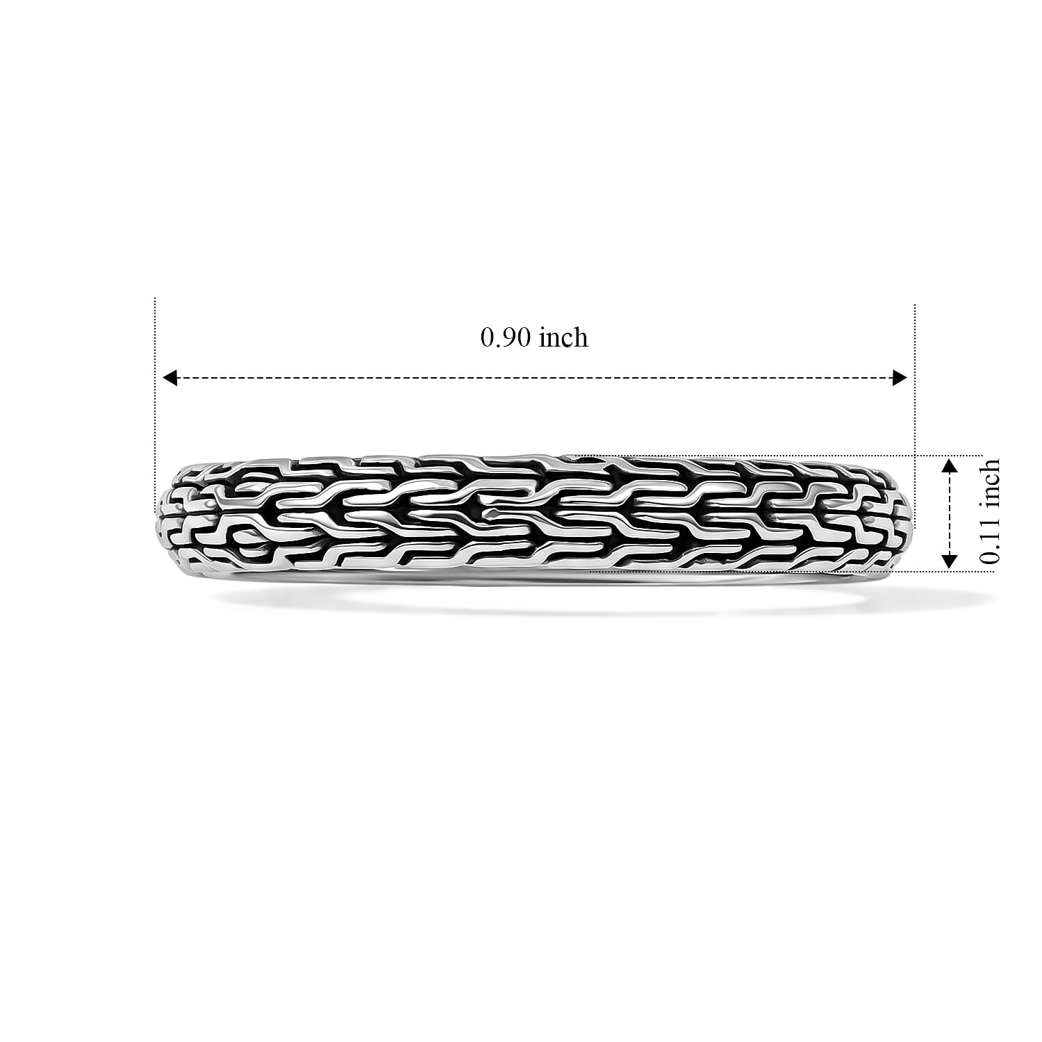 D'Joy Bali Legacy Tulang Naga Ring in Sterling Silver (Size 5.0) 1.60 Grams