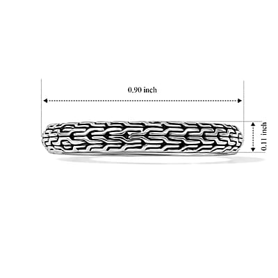 D'Joy Bali Legacy Tulang Naga Ring in Sterling Silver (Size 5.0) 1.60 Grams