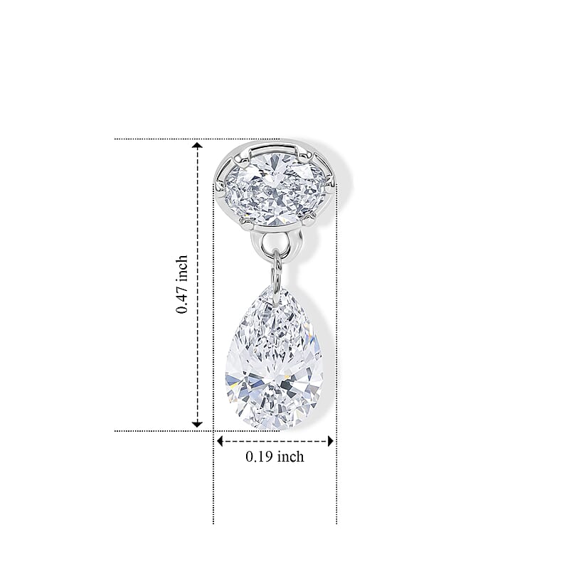 Luxuriant Lab Grown Diamond E-F VS 1.00 ctw Earrings in Rhodium Over Sterling Silver