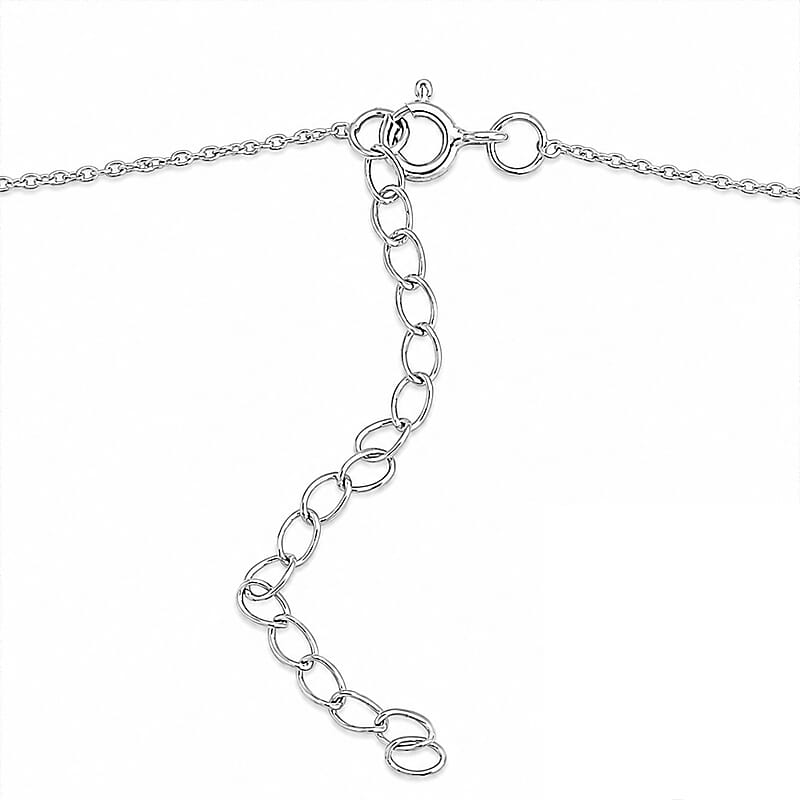 Luxuriant Lab Grown Diamond E-F VS 2.00 ctw Necklace in Rhodium Over Sterling Silver (20-22 Inches)