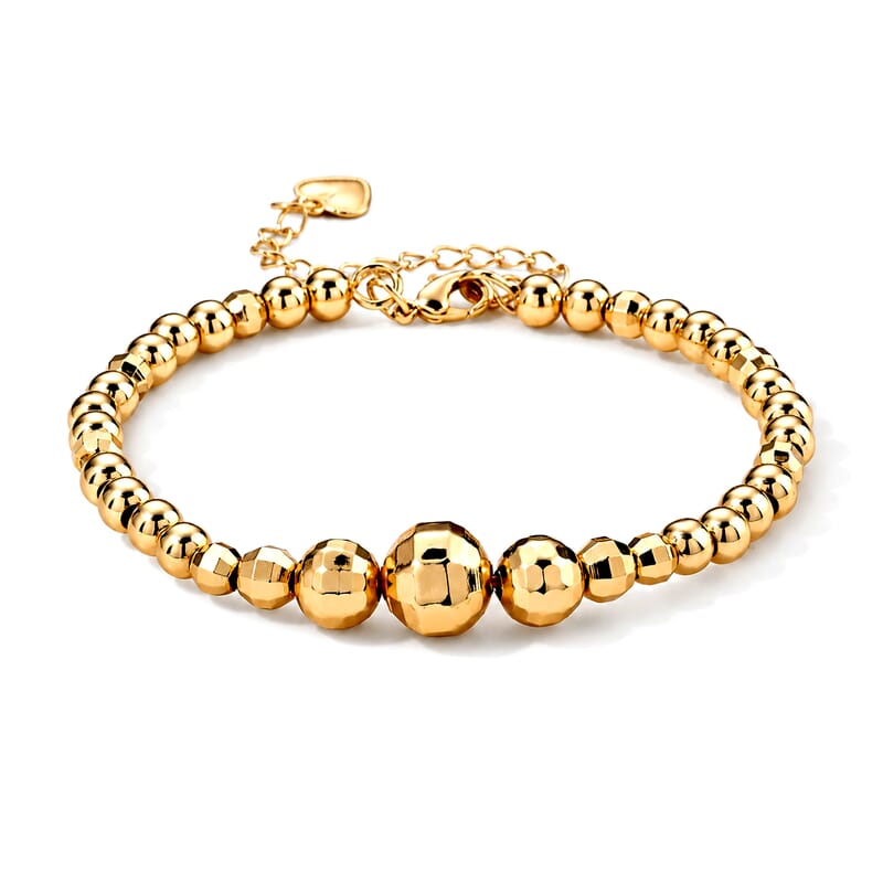 Adjustable Bangle Bracelet in Goldtone (7-7.5In)