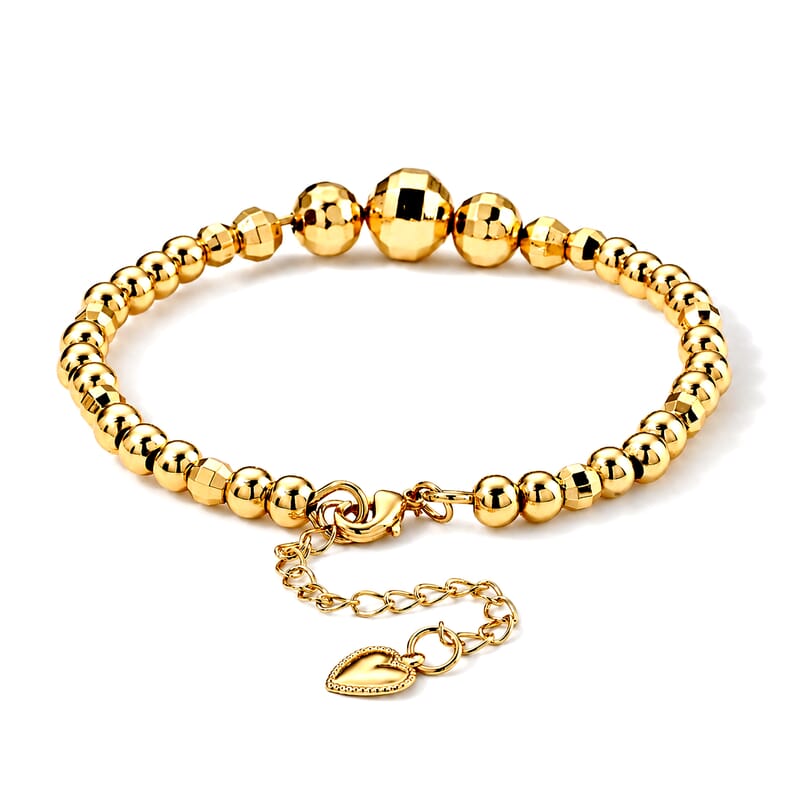 Adjustable Bangle Bracelet in Goldtone (7-7.5In)