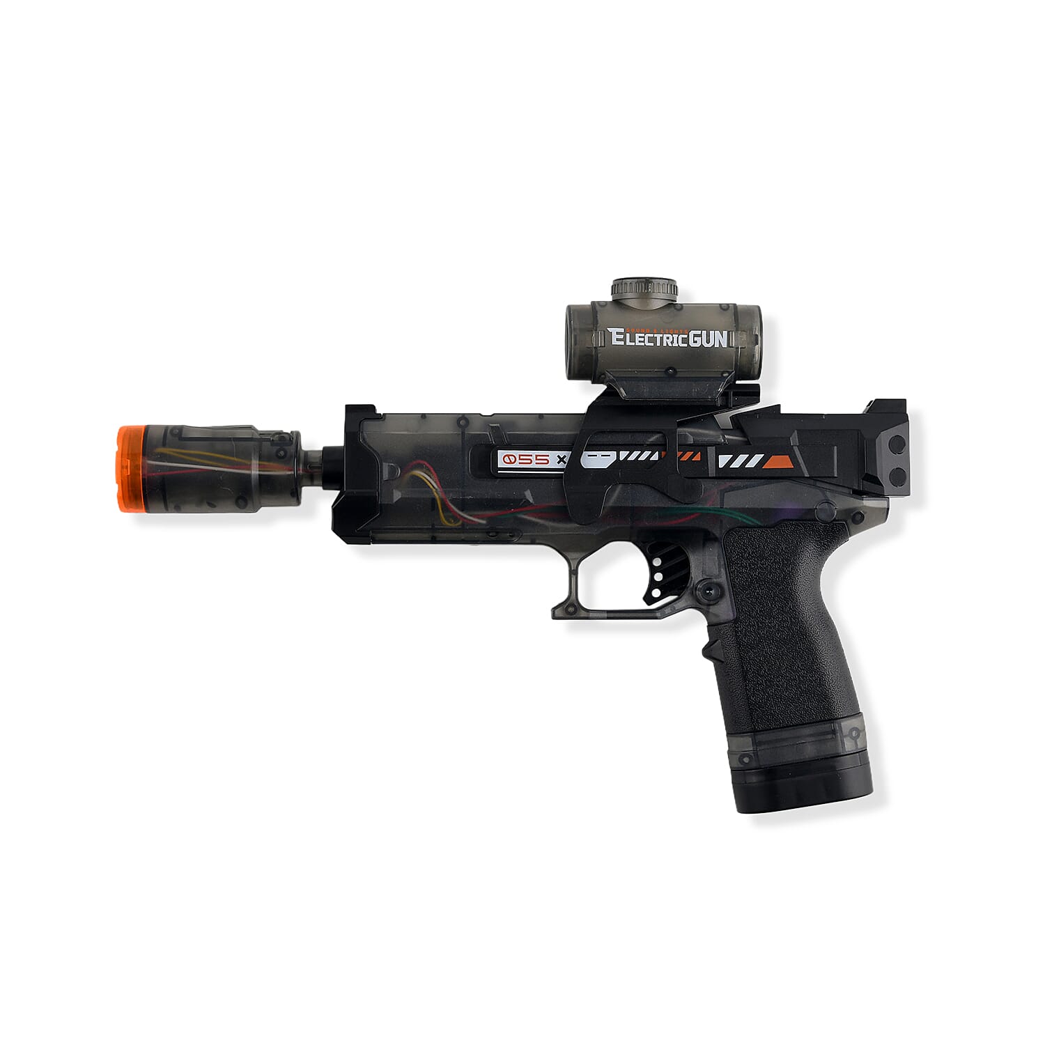 Black Electric Light & Sound Blaster Gun Toy (500 mAh Li-on Battery)