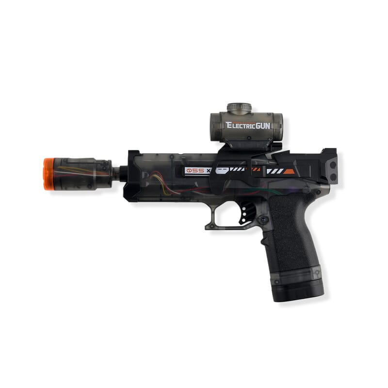 Black Electric Light & Sound Blaster Gun Toy (500 mAh Li-on Battery)