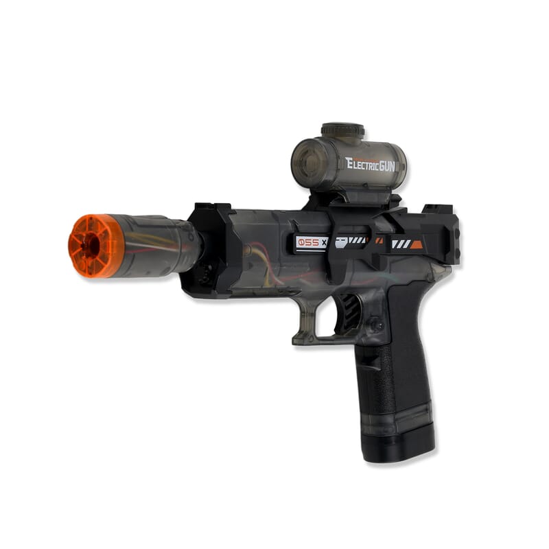 Black Electric Light & Sound Blaster Gun Toy (500 mAh Li-on Battery)