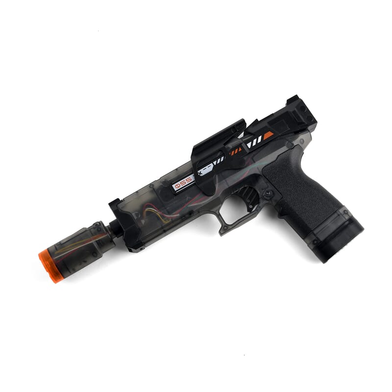 Black Electric Light & Sound Blaster Gun Toy (500 mAh Li-on Battery)