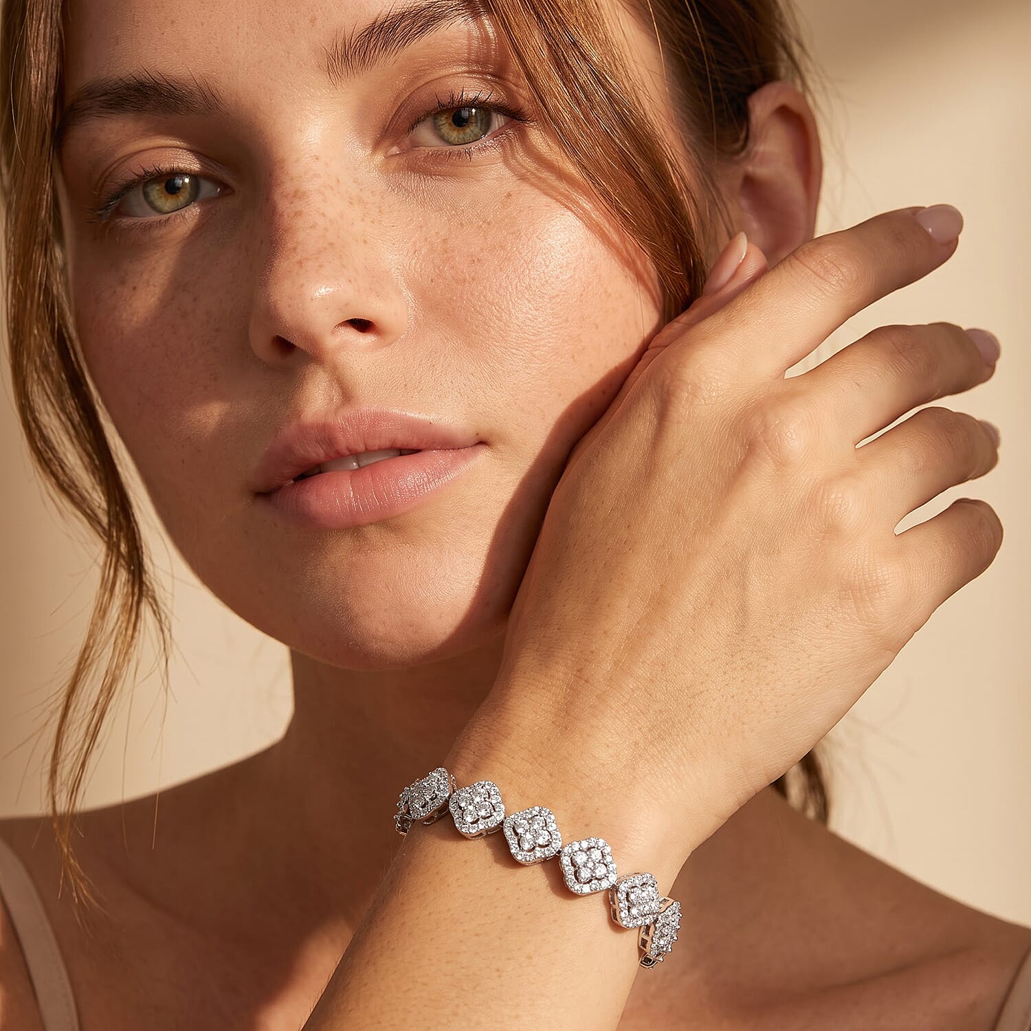 Luxuriant Lab Grown Diamond SI 5.00 ctw Tennis Bracelet in Rhodium Over Sterling Silver (7.25 In)