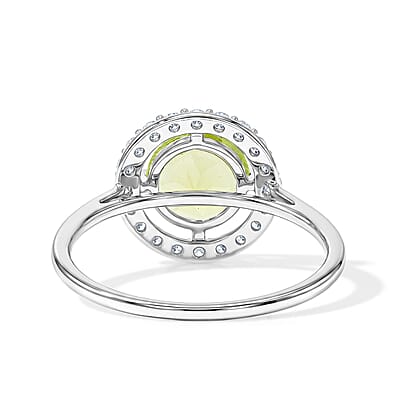 Amethyst and Simulated Diamond 1.41 ctw Ring in Sterling Silver (Size 7.0)