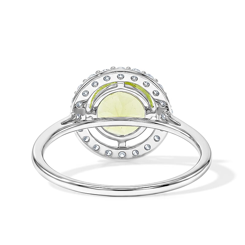 Amethyst and Simulated Diamond 1.41 ctw Ring in Sterling Silver (Size 7.0)