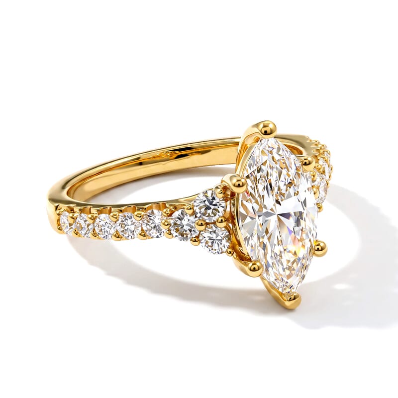 Lab Grown Diamond FG VS 2.00 ctw Marquise Fancy Ring 14K Yellow Gold (Size 7.0)