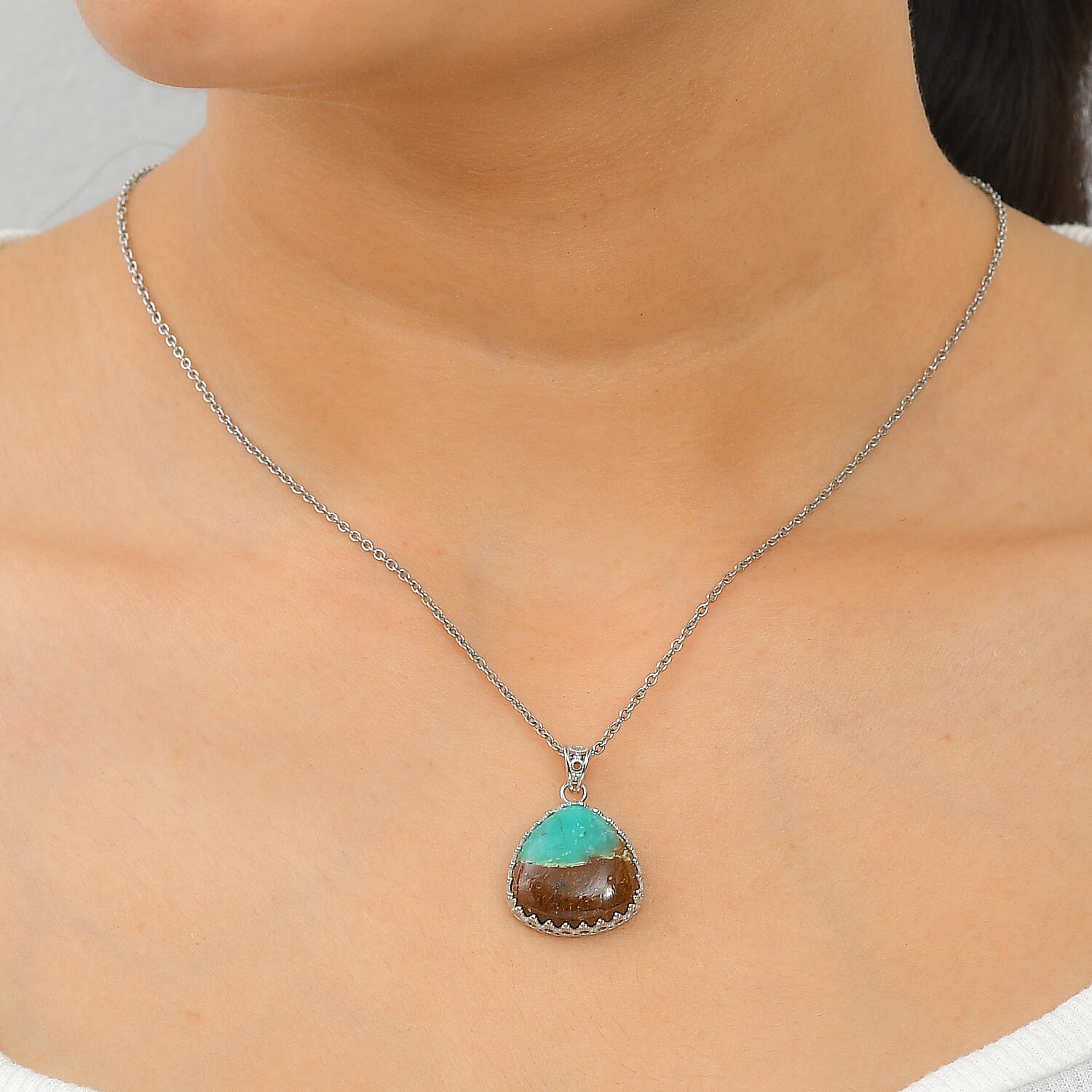 Chrysoprase  Pendant Sterling Silver 11.50 ctw