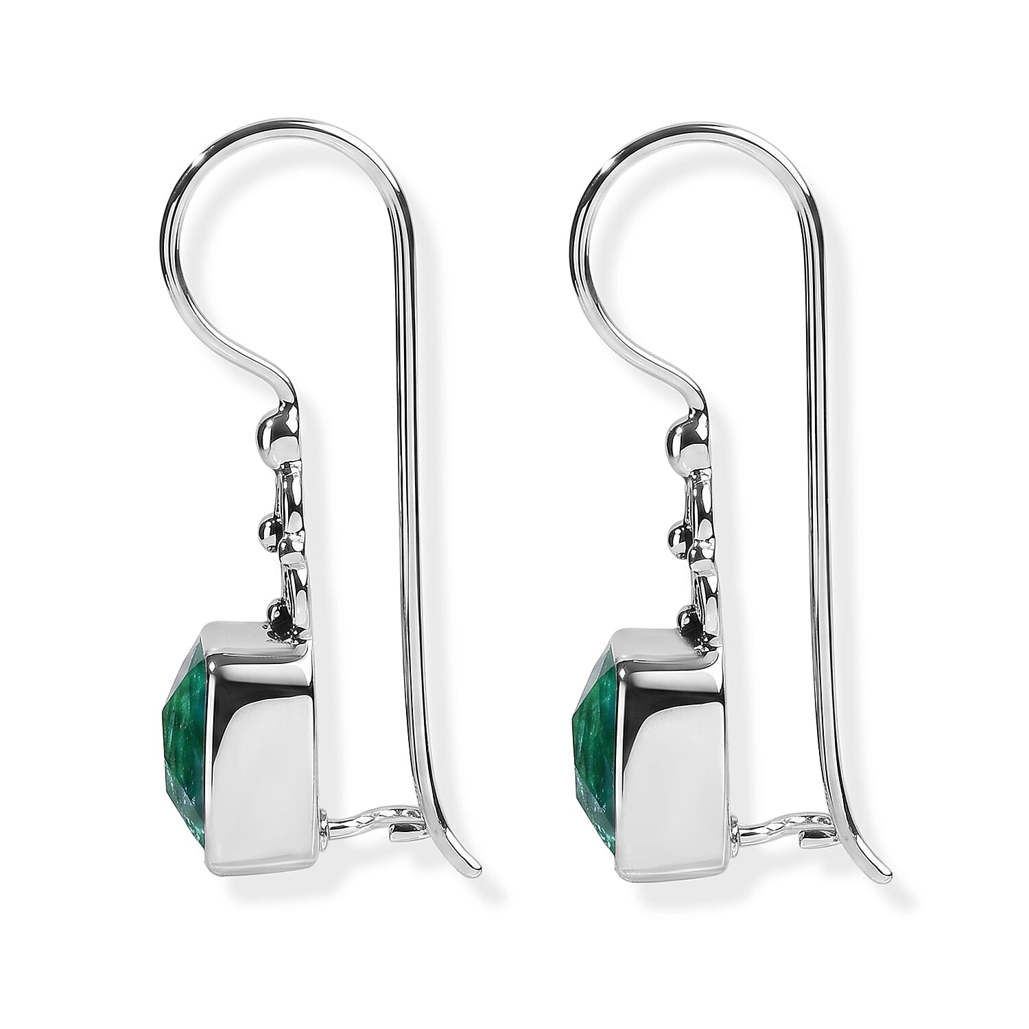 Sajen Silver Rainbow Paraiba Mystic Quartz 4.60 ctw Doublet Earrings in Sterling Silver