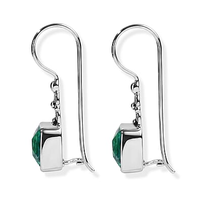 Sajen Silver Rainbow Paraiba Mystic Quartz 4.60 ctw Doublet Earrings in Sterling Silver