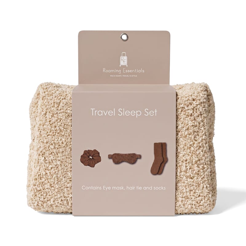 Roaming Essentials 4Pcs Travel Comfort Gift Set in Khaki