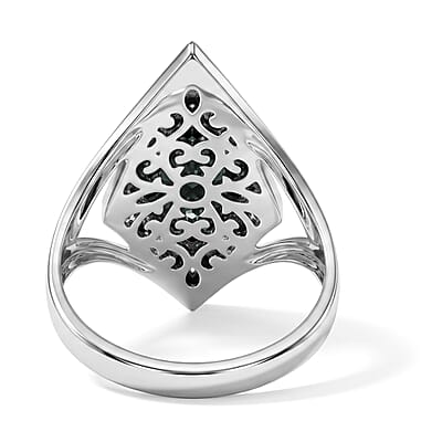 Sajen Silver Natural Malachite 6.35 ctw Ring in Sterling Silver (Size 6.0)