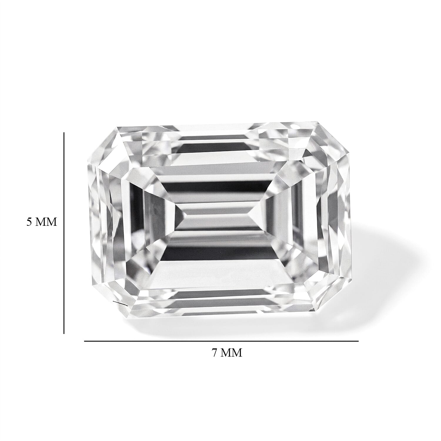 Diamond (I VSI) (Emerald 7x5 mm) 1.04 ctw