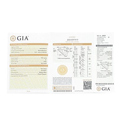 Diamond (D VVS2) (Rnd 5.2 mm) 0.52 ctw